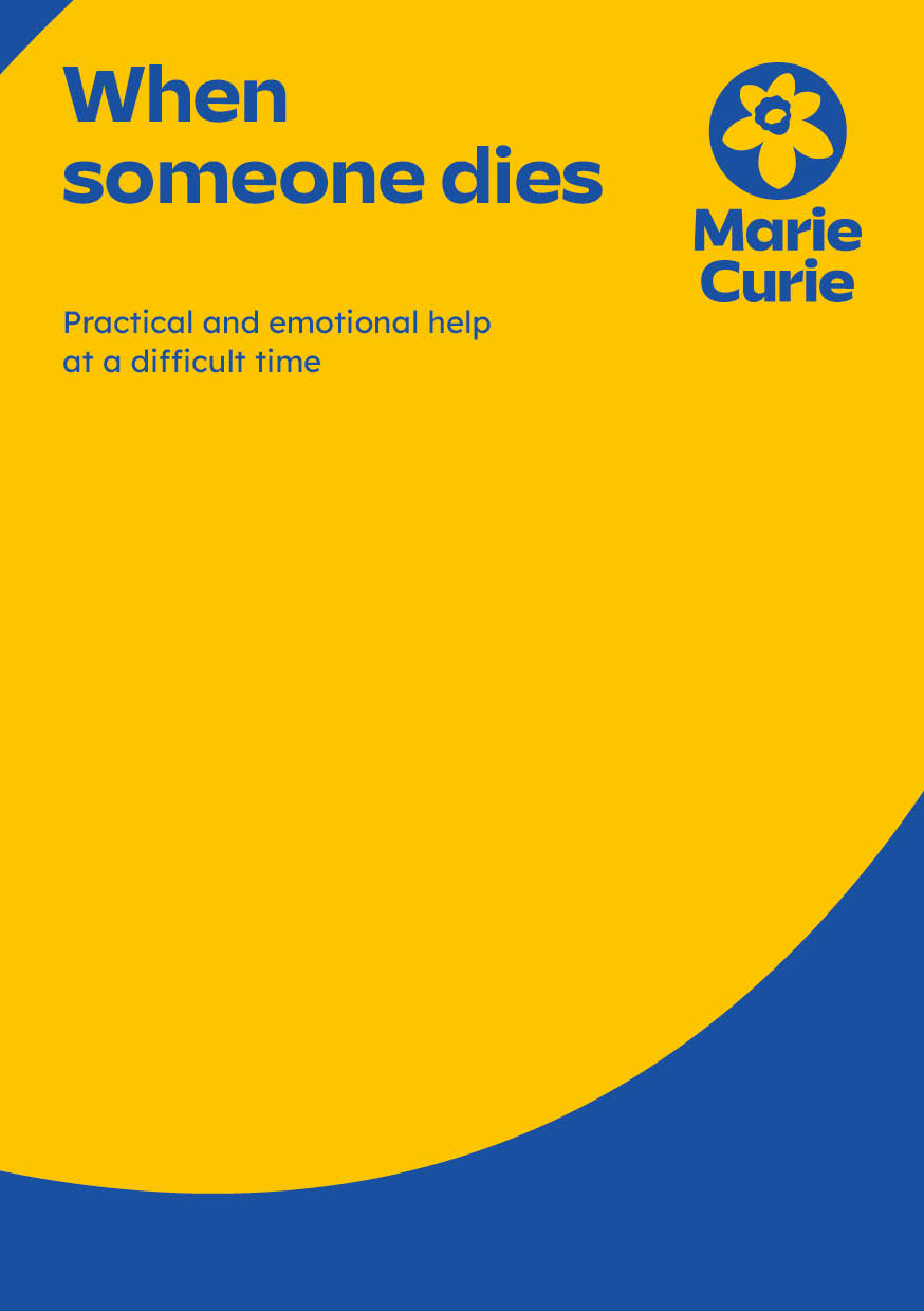 Publication image for when someone dies